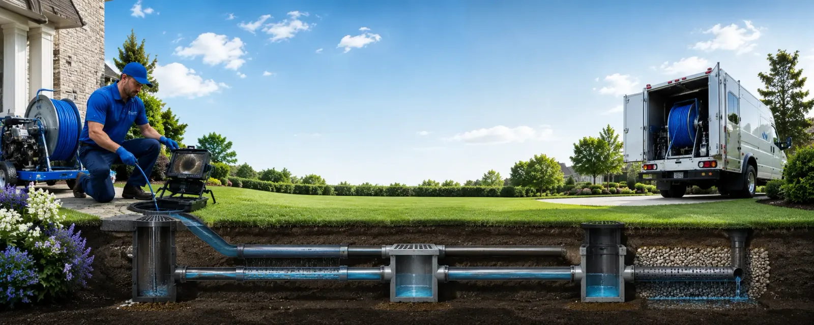 Outdoor drain cleaning information for Denmark, IA